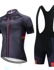herr cykeltröja bibshorts svarta set cykelkläder kort ärm #8547531