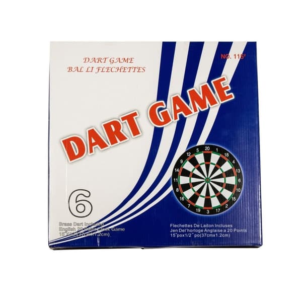 Darttavla 37,5 cm med 6 pilar