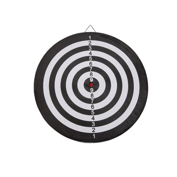Darttavla 37,5 cm med 6 pilar