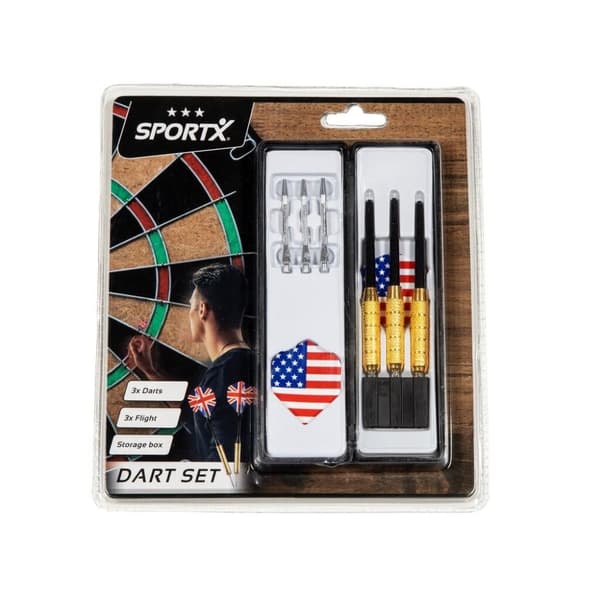 SportX Dart Setti säilytyslaatikossa