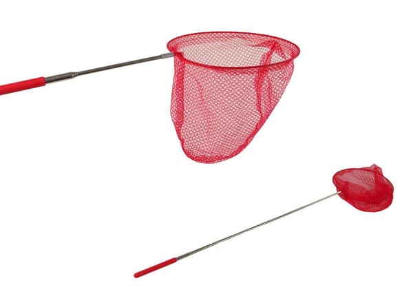 Perhoshyönteisverkko, kokoontaittuva, teleskooppi, 85 cm, punainen