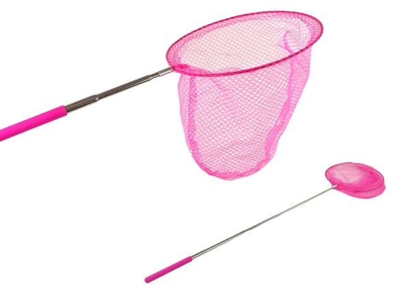 Sommerfugle insektnet, foldbart, teleskopisk, 85 cm, pink