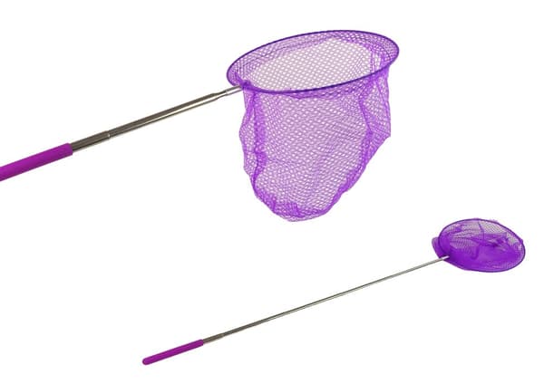Fjärilsinsektsnät, hopfällbart, teleskopiskt, 85 cm, lila