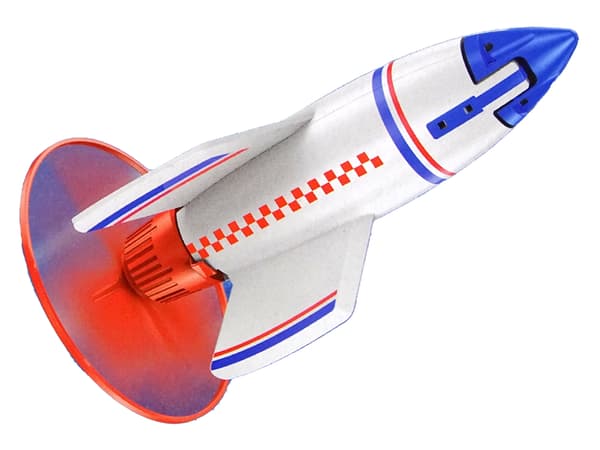 Rocket Launcher Flying Charger Hvid 21 cm
