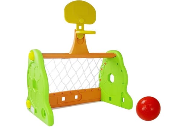 Fodbold Basketball Mål 2i1 For Børn, Grøn og Orange