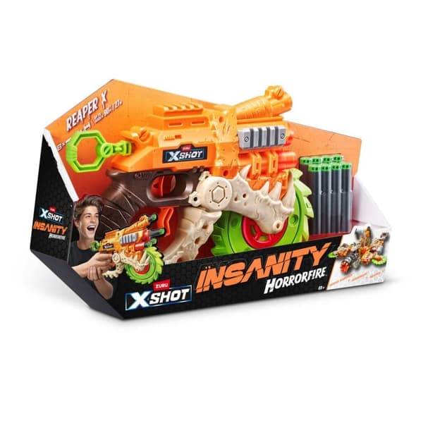 Zuru X-Shot Horror Fire Reaper Blaster + 8 pile