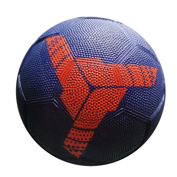 SportX Gummi Fodbold 22 cm Blå/Orange