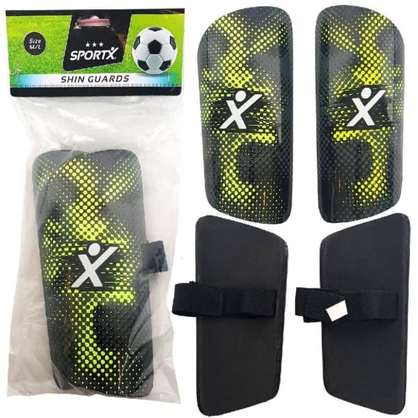 SportX skinnebensbeskyttere M/L Grøn/Sort