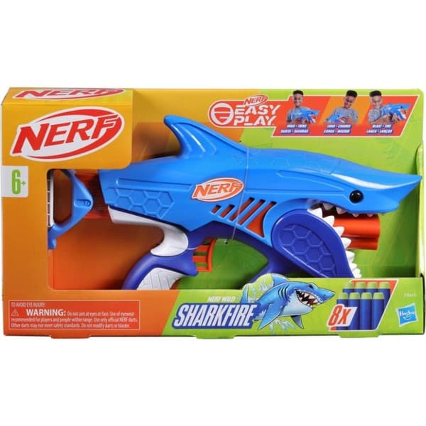 Nerf Elite Junior Sharkfire Blaster + 8 pile