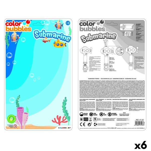 Bubble Blowing Game Colorbaby 14 x 28 x 7,5 cm (6 Units)