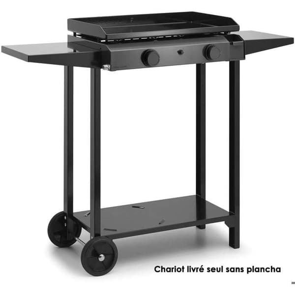 Tillbehör för grill och stekpanna - Forge Adour - VAGN - Svart stål - Bas 60 - 2 fasta hyllor