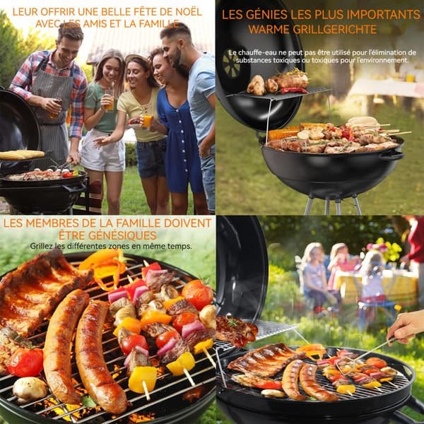 TD® Grill 22.5 Kolgrill Bärbar utomhusgrill Bärbar utomhusgrill med kolstativ