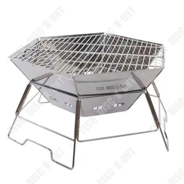 TD® Utomhuscamping Picknick Bärbar BBQ Grill Picknickgrill Multifunktionell Hexagon Grill Utomhusfällbar Grill
