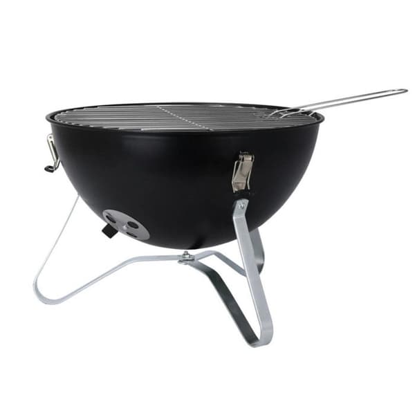 ProGarden Grill med bollar 37 cm svart 445907