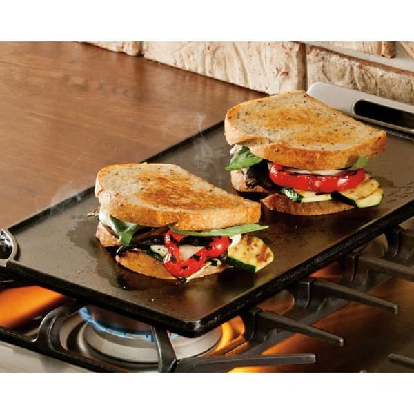 Lodge - Stekpanna i gjutjärn 2 i 1: Grill och plancha - 42x24cm - Gaskök, ugn eller grill