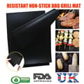 Miniatyrbild 4 av 4: BBQ Grill Mesh Matta Folie Återanvändbar Heavy Duty Non-Stick BBQ Cook Kött Svart