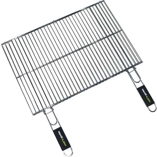 Stålgrill för kolgrill - Cook'in Garden - Dubbel rektangulär grill - 60 x 40 cm