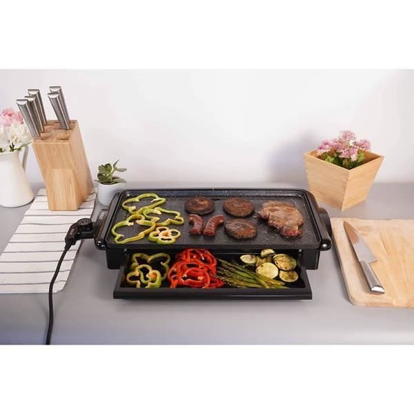 SOGO - Elektrisk grillplatta med stenbeläggning - 2000 W
