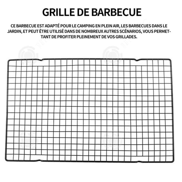 INN Grill 40,5cmx25cm rektangulär bred enkel grillgrill för kött för utomhuscamping grill högbeständig