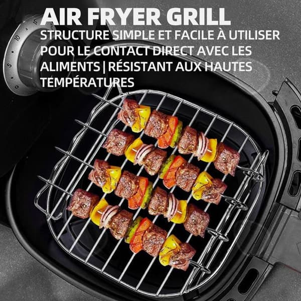 C Grill 19cmx18,8cm Air Fryer Bred Enkel Grillgrill för kött för grill Utomhuscamping Hög motståndskraftig