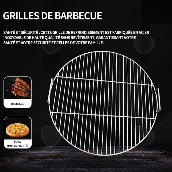 C 2 st Kylställ 44,5cm 304 Rostfritt stål Grill Grill Matlagningsställ Grill Grill Rund Grill