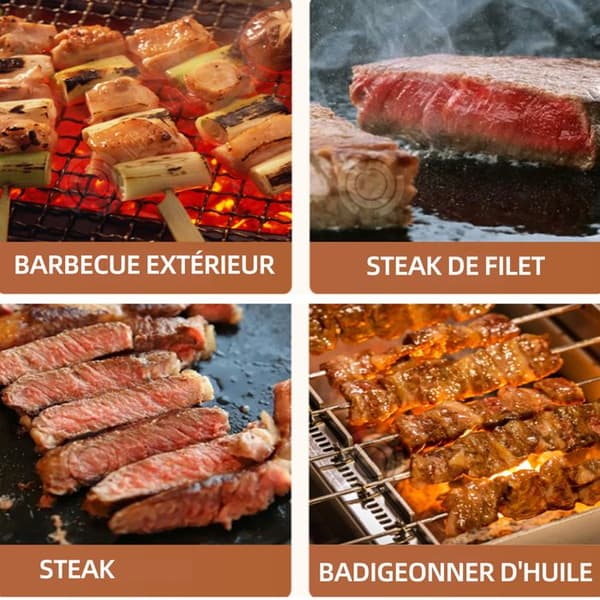 INN Grillredskap set med 30 premium grillredskap i rostfritt stål för trädgårdscamping grillset