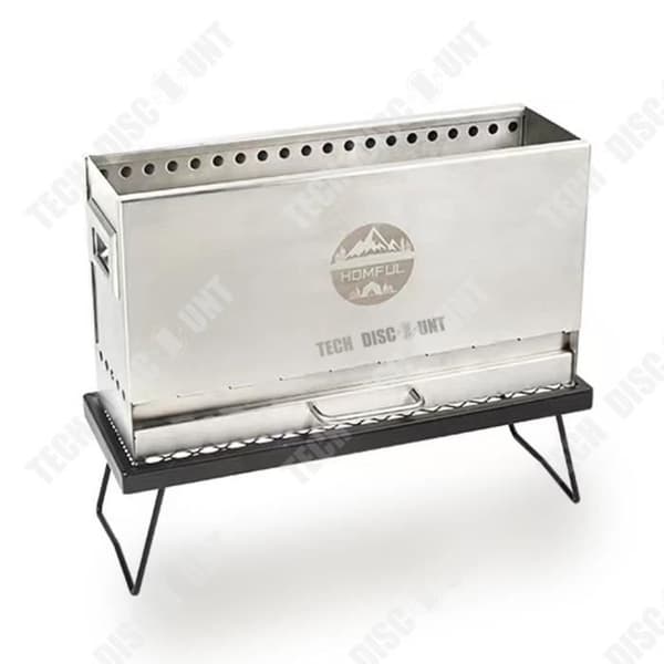 TD® Outdoor Camping Grill i rostfritt stål Kolgrill Multifunktionell hopfällbar portgrill