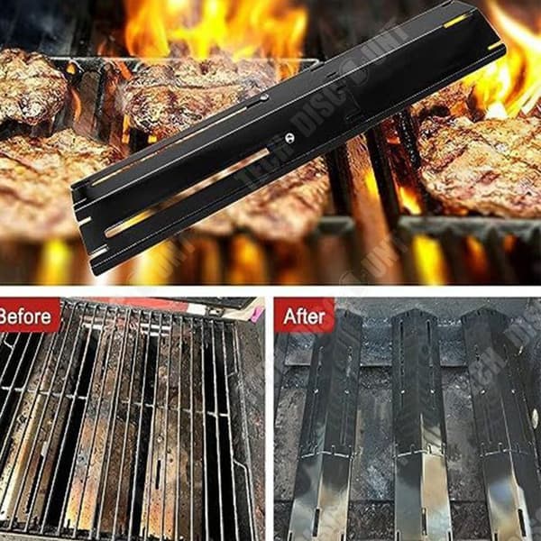 TD® 4-delad grill termisk filt Justerbart galler flamskyddande värmesköld för BBQ 29,8x97,5x2 cm Gasgrill Grill