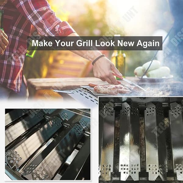 TD® 4-delad grill termisk filt Justerbart galler flamskyddande värmesköld för BBQ 29,8x97,5x2 cm Gasgrill Grill