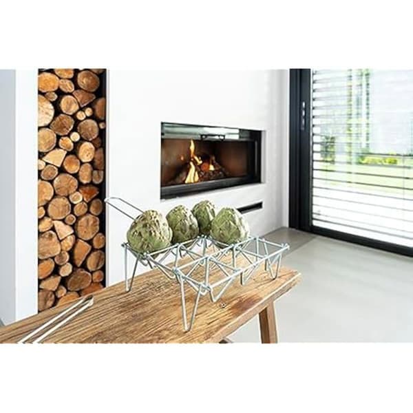 Grill för grönsaker - SAUVIC - 02625 - Zinkad stål - 12 hål - 33,5 x 50 x 8,5 cm