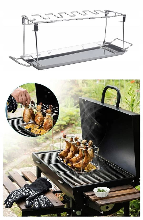 KYLLING RACK KØD RIBBEN GRILL BBQ Grill Stegerist