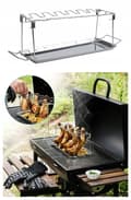 Miniatyrbillede 11 af 11: KYLLING RACK KØD RIBBEN GRILL BBQ Grill Stegerist