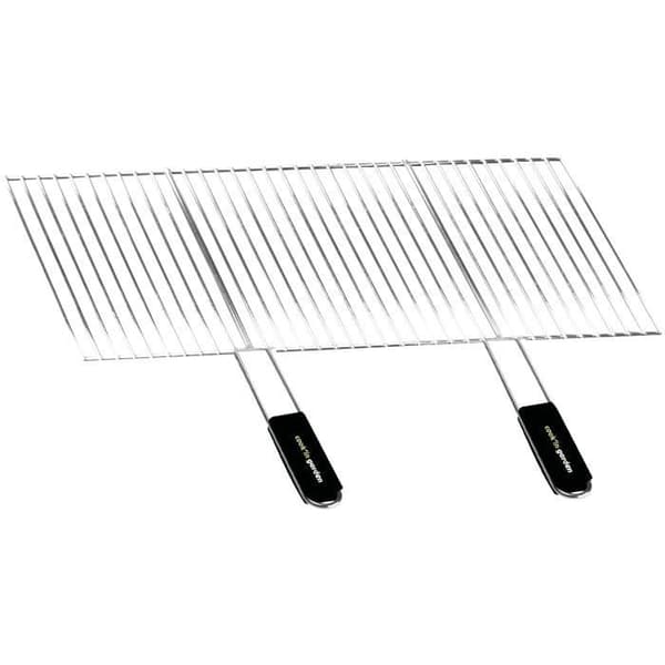Skärbart stålgaller för kolgrill - Cook'in Garden - Rektangulärt skärbart galler - Universal - 70 x 40 cm