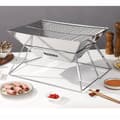 Miniatyrbilde 3 av 3: INF Bærbar kullgrill - Kompakt BBQ for utendørs matlaging rectangle