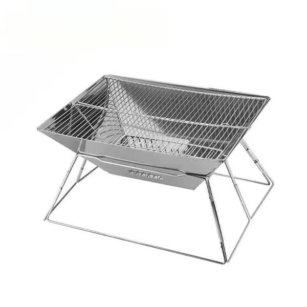 INF Bærbar kullgrill - Kompakt BBQ for utendørs matlaging rectangle
