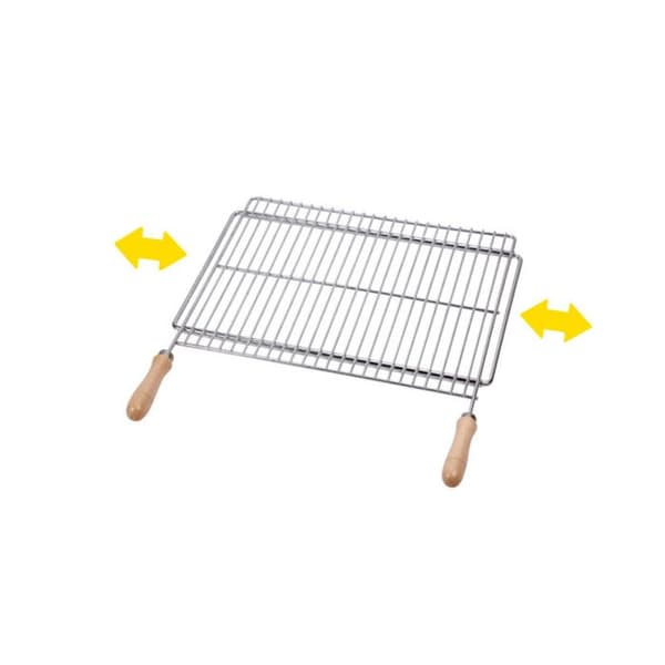 Grillgrill - PAPILLON - Parrilla Barbacoa utdragbar - Rektangulär - Metall - Grå