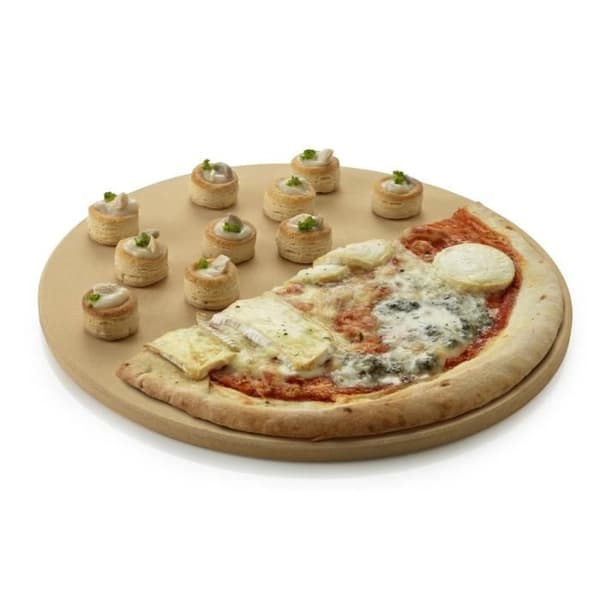 Pizzatallrik - GRILL - Ø 36 cm - Eldfast lera - Natur