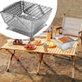 Miniatyrbild 3 av 5: Lollanda Hopfällbar BBQ campinggrill i rostfritt stål – portabel kolgrill för picknick och vandring