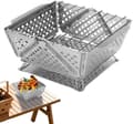 Miniatyrbild 1 av 5: Lollanda Hopfällbar BBQ campinggrill i rostfritt stål – portabel kolgrill för picknick och vandring