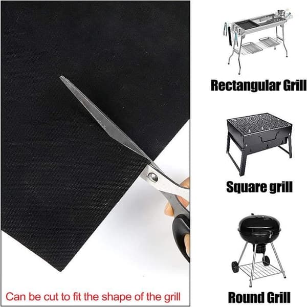 10st Bakplåt för Grill, non-stick matta, återanvändbar, 40x33cm, för utomhuspicknick
