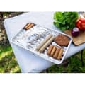 Miniatyrbild 3 av 3: Nipter, grillplåt för barbecue, rektangulär, aluminiumfat, grilla kött och grönsaker, i förpackning om 50 plåtar