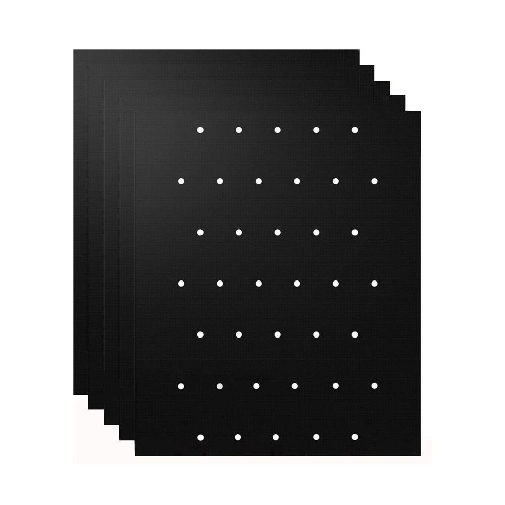 BBQ grillmatta med hål non-stick 5-pack Svart