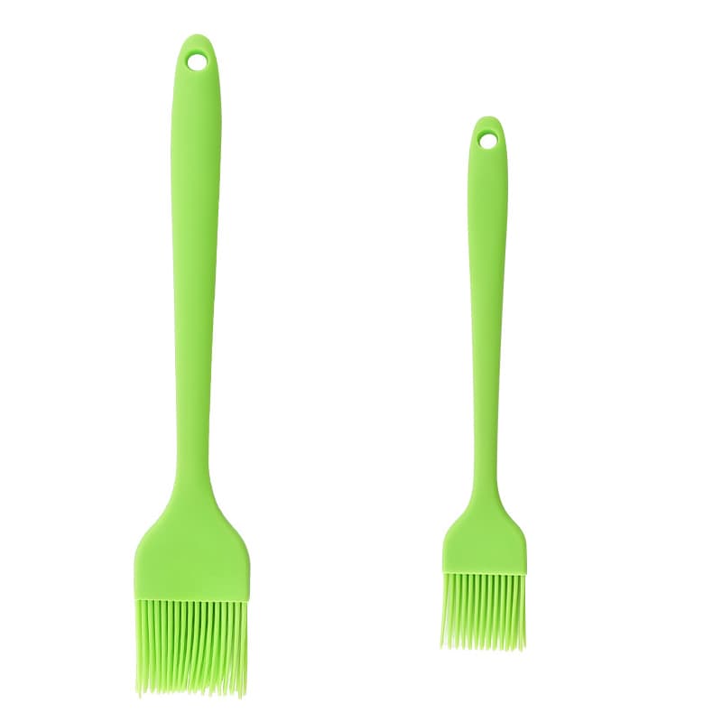 Grilltråcklingsborste för oljesmörsås 2-delad Grön