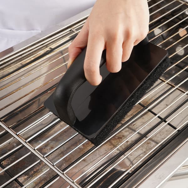 INF Rengjøringssett for grill - rustfritt stål og PP med lærveske