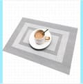 Miniatyrbild 3 av 5: INF Klassiska västerländska bordstabletter Tvättbara placeringsunderlägg 2-pack Silver