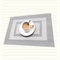 Miniatyrbild 4 av 5: INF Klassiska västerländska bordstabletter Tvättbara placeringsunderlägg 2-pack Silver