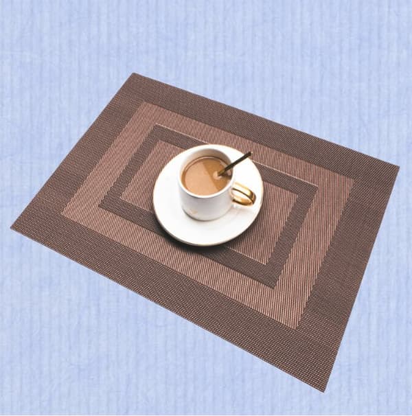 INF Klassiska västerländska bordstabletter Tvättbara placeringsunderlägg 2-pack kaffe