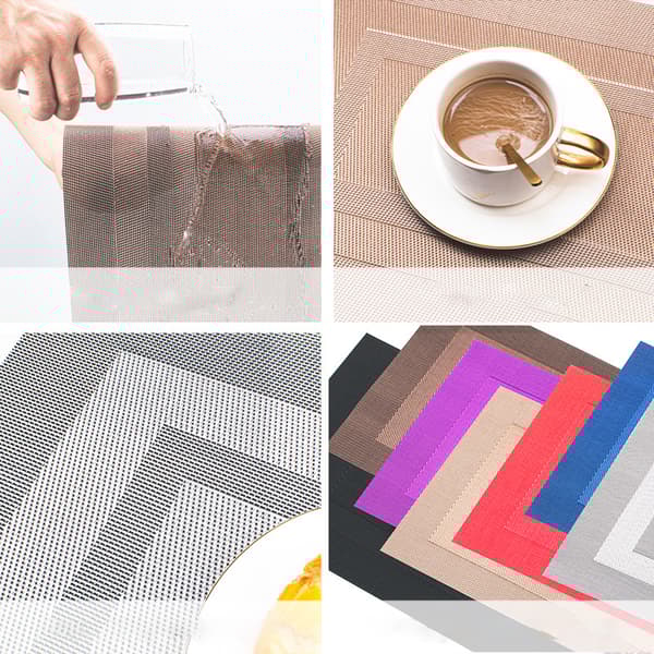 INF Klassiska västerländska bordstabletter Tvättbara placeringsunderlägg 2-pack kaffe