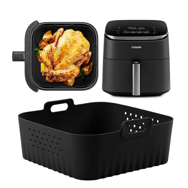 INF Silikonebakke - 190 Bakke til Air Fryers Sort