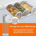 Miniatyrbild 4 av 7: Lollanda Rostfri Grillkorg, set med 1/2 grillkorg – Rullbar, Camping, Trädgård, 10x20/30cm